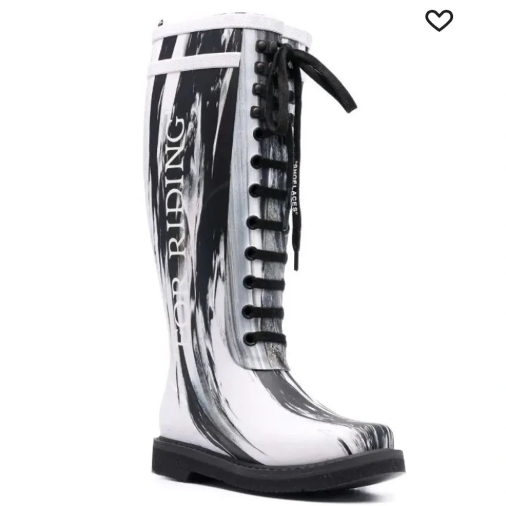 Off-white *NWT* For Riding Tall Rain Boot in Marble